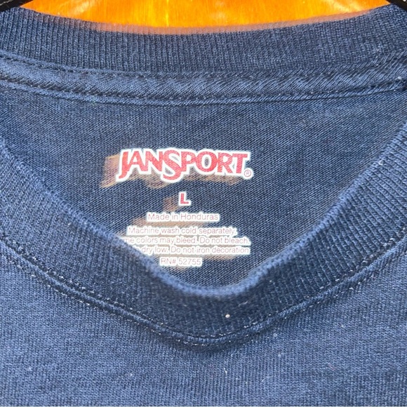 Jansport Women navy “mom” liberty university Flames tshirt tee large L - Picture 3 of 3